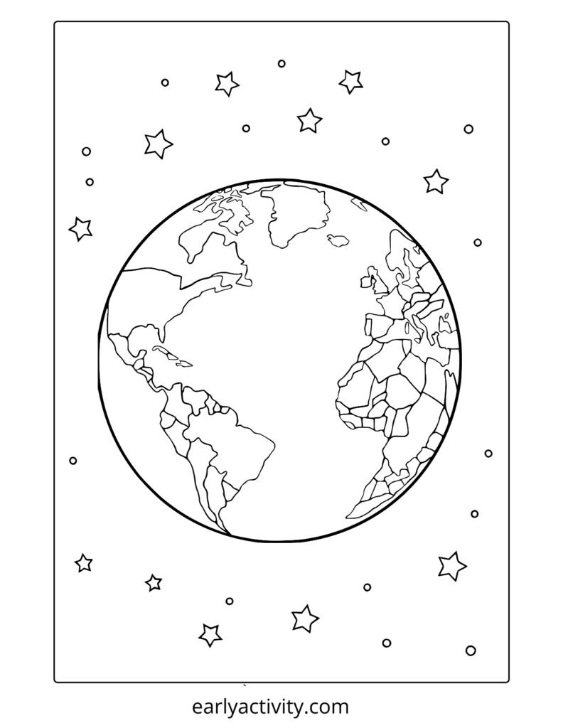6planet earth coloring page