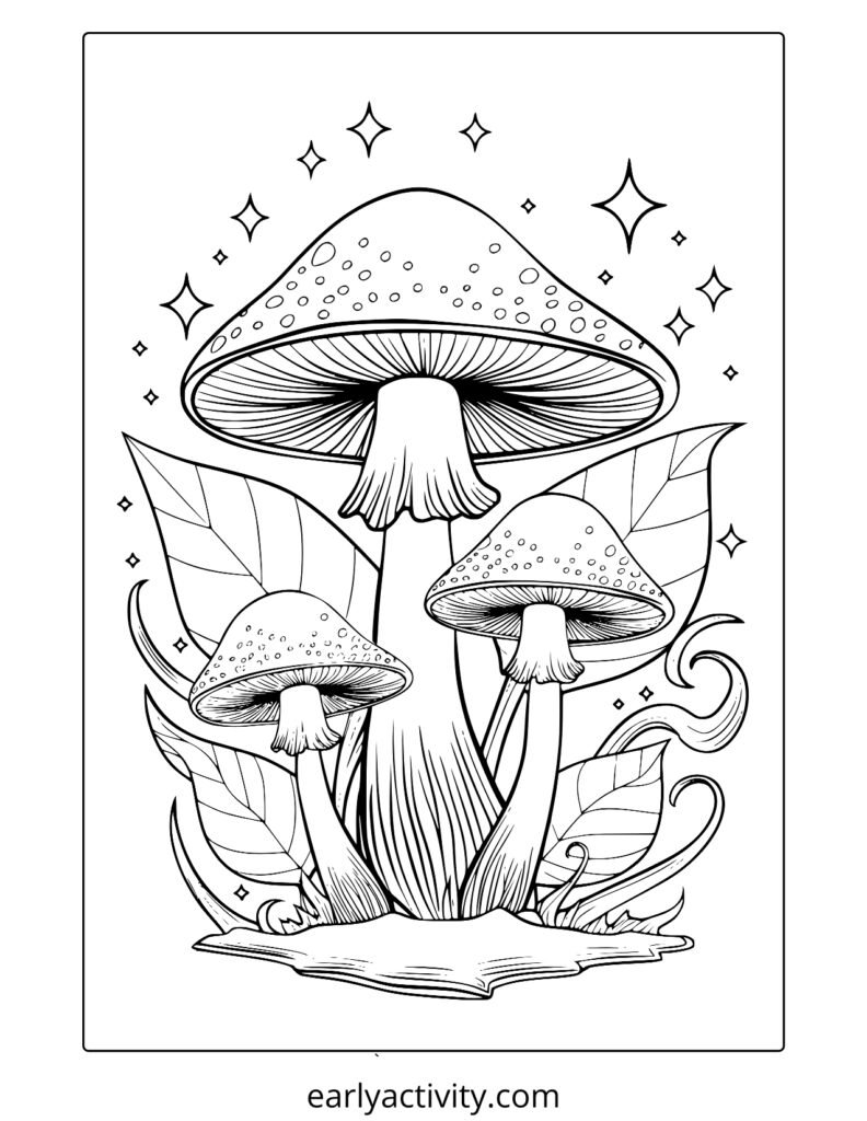 7_ magic mushroom coloring page