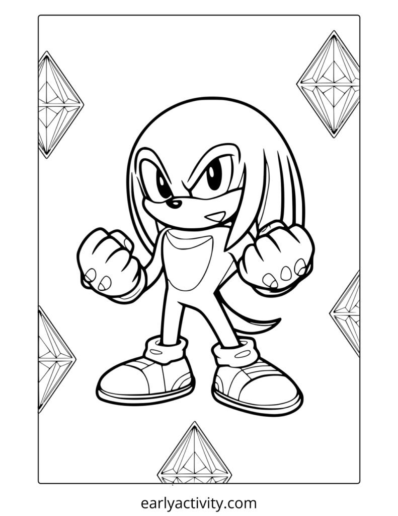 8_ Knuckels From Sonic Colouring page .pdf