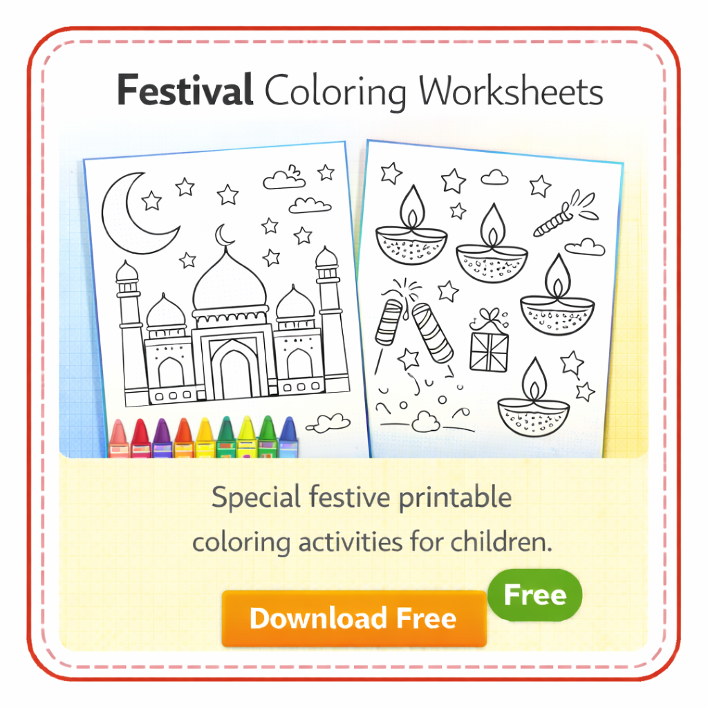 Festival Coloring Worksheets