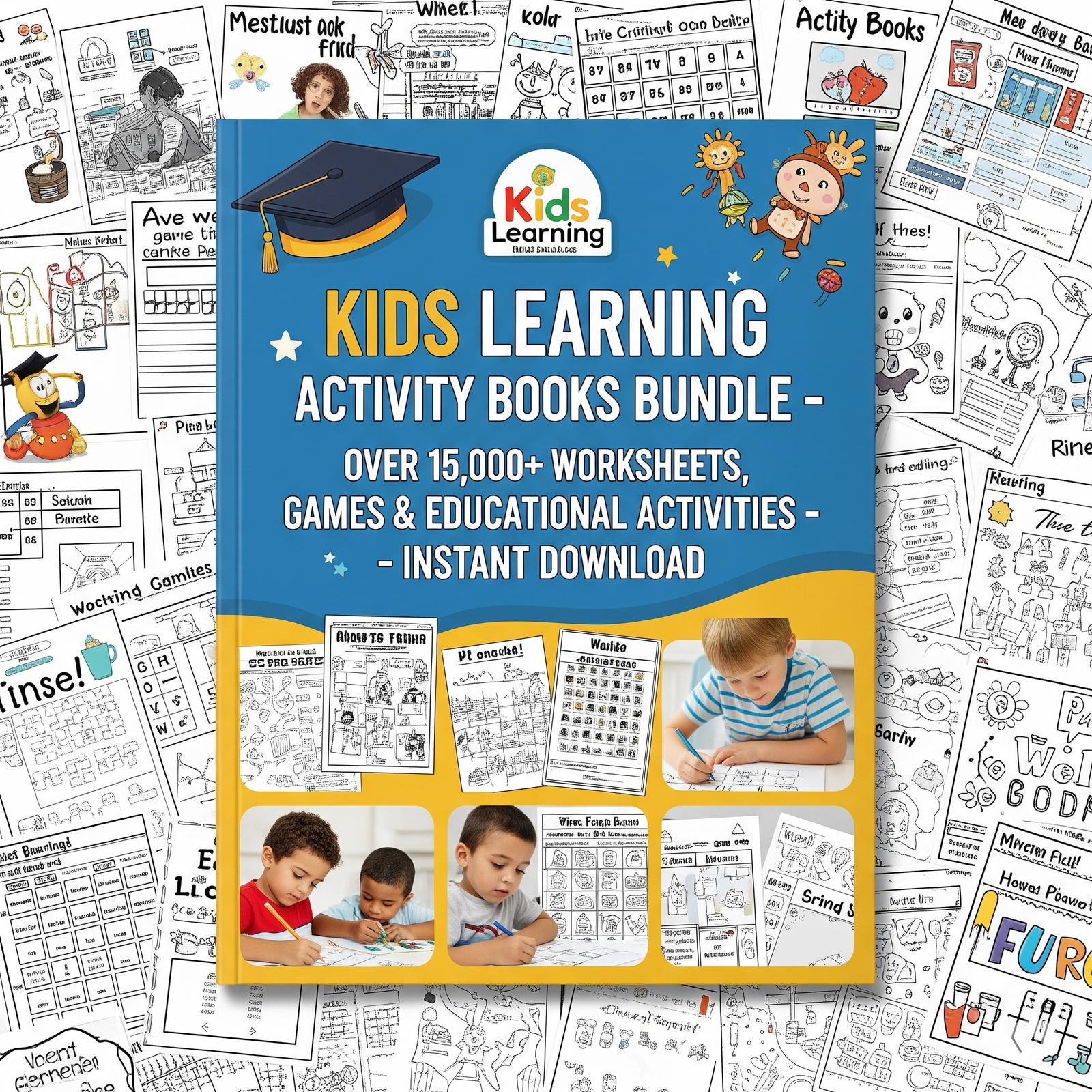 15,000+ Printable Worksheets & Kids Activities – All-in-One Early Learning Bundle