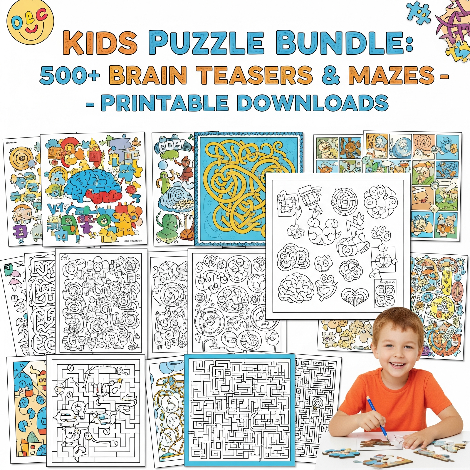 Kids Puzzle Bundle: 500+ Brain Teasers & Mazes
