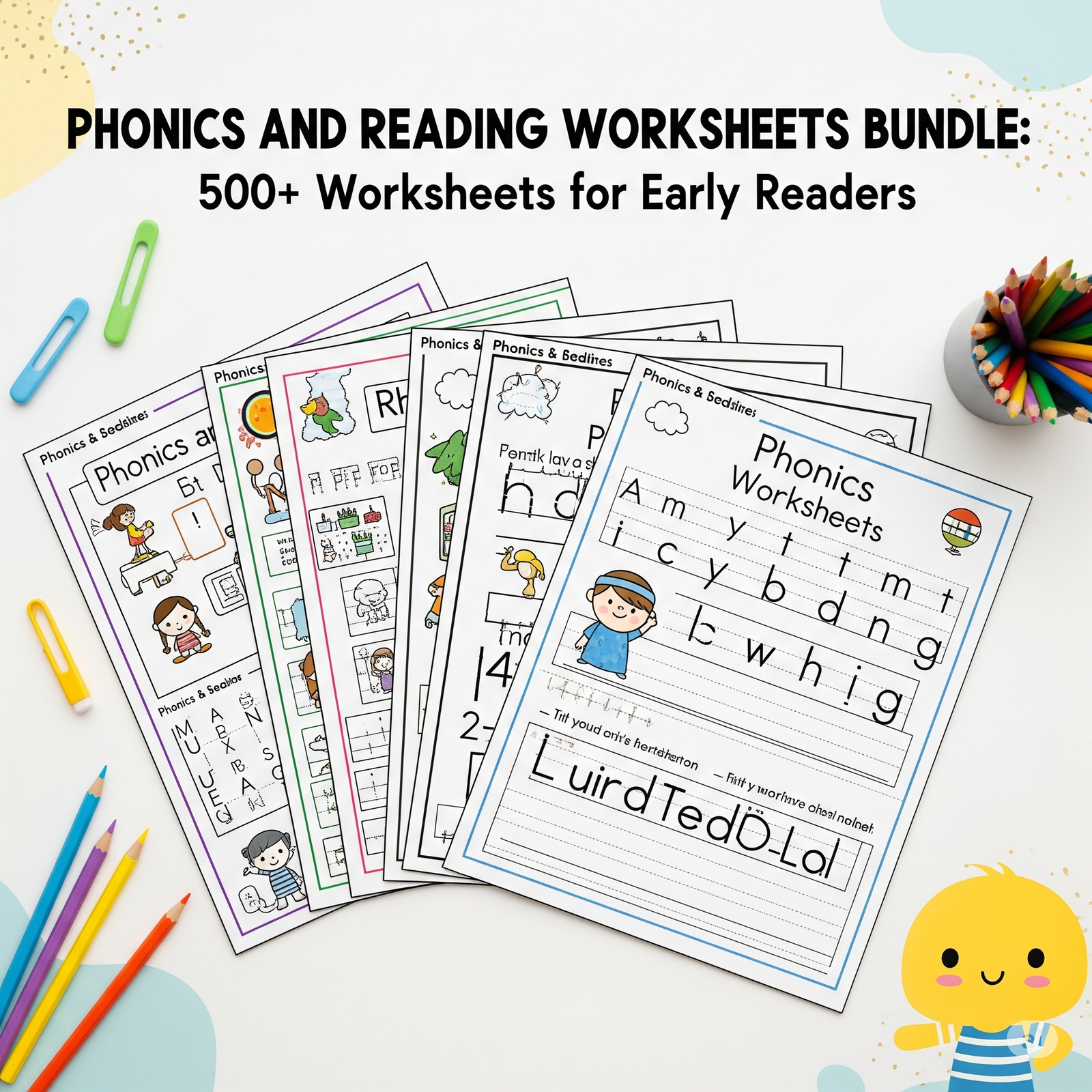 Phonics & Reading Worksheets: 500+ Pages for Early Readers