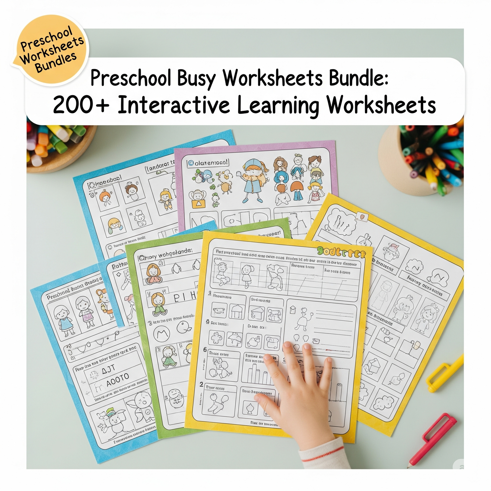 Preschool Busy Worksheets Bundle: 5000+ Interactive Learning Pages