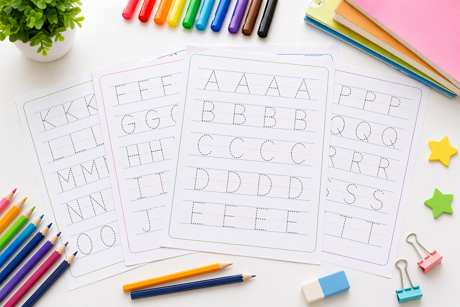 alphabet tracing worksheets for kids