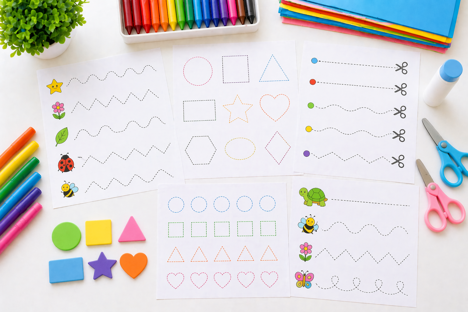tracing worksheets for preschool children